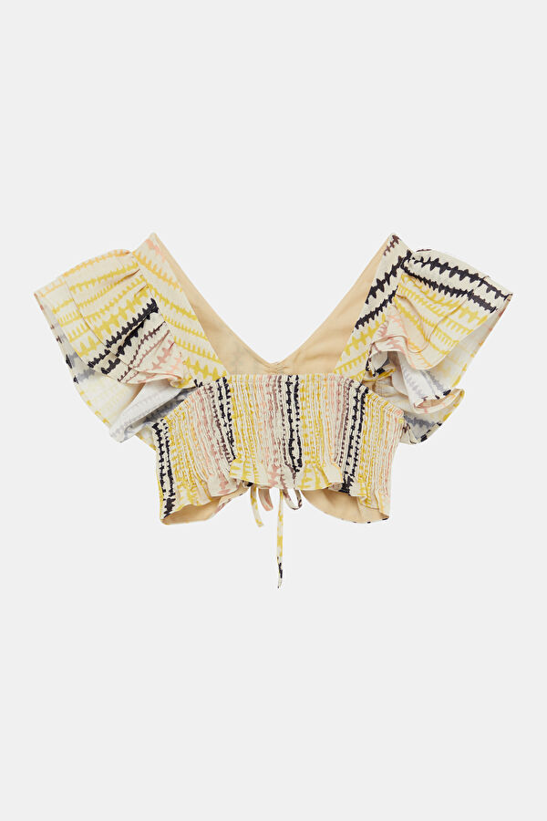 Multicolored Striped Short-Sleeved Kids Blouse 2