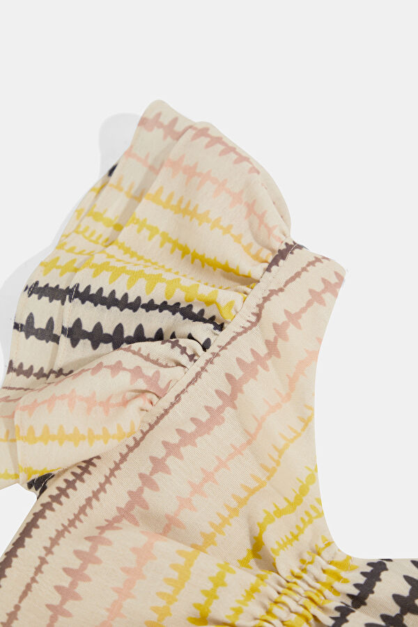 Multicolored Striped Short-Sleeved Kids Blouse 3