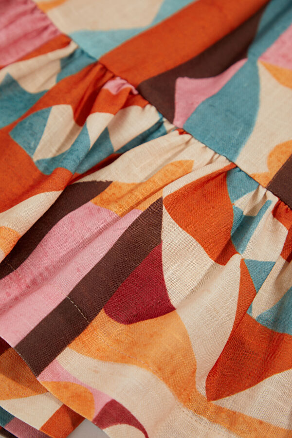 Multicolored Striped Kids Dress 4