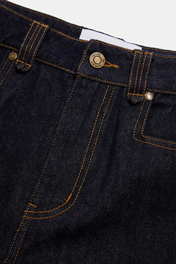 Relax Fit Indigo Wide Leg Men's Trousers 3