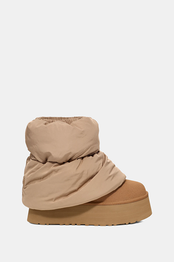 W Classic Mini Dipper Puffer Tan Women's Boots