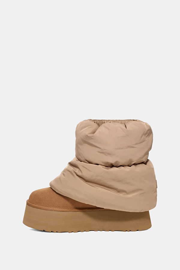 W Classic Mini Dipper Puffer Tan Women's Boots 2