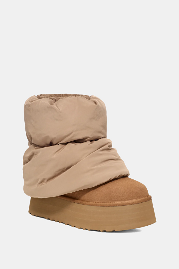 W Classic Mini Dipper Puffer Tan Women's Boots 3