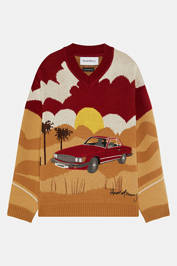 Colorful Patterned Knitted Men's Sweater 3