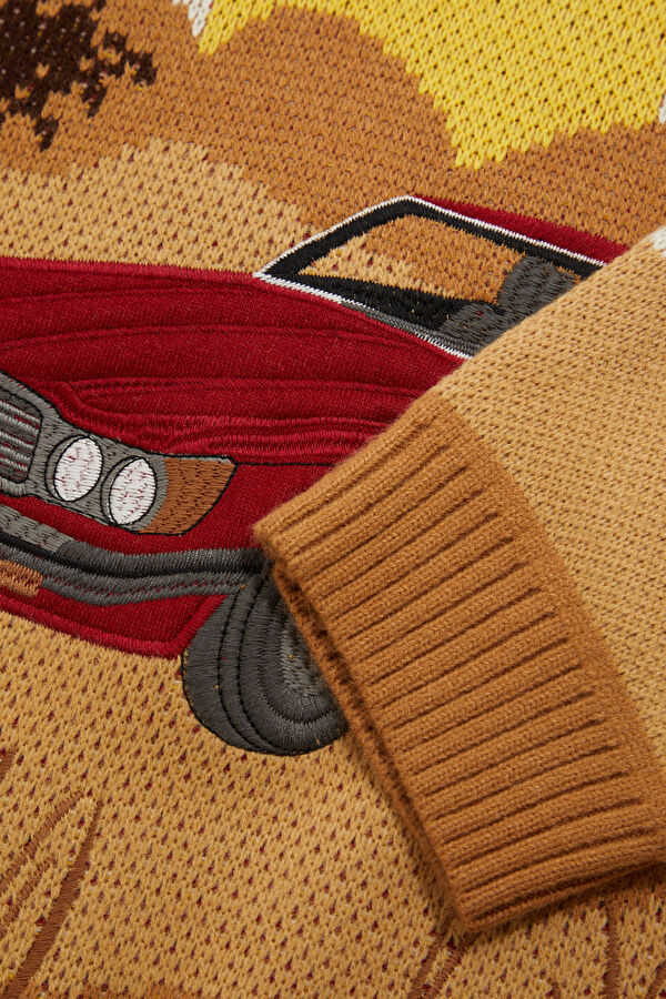 Colorful Patterned Knitted Men's Sweater 6