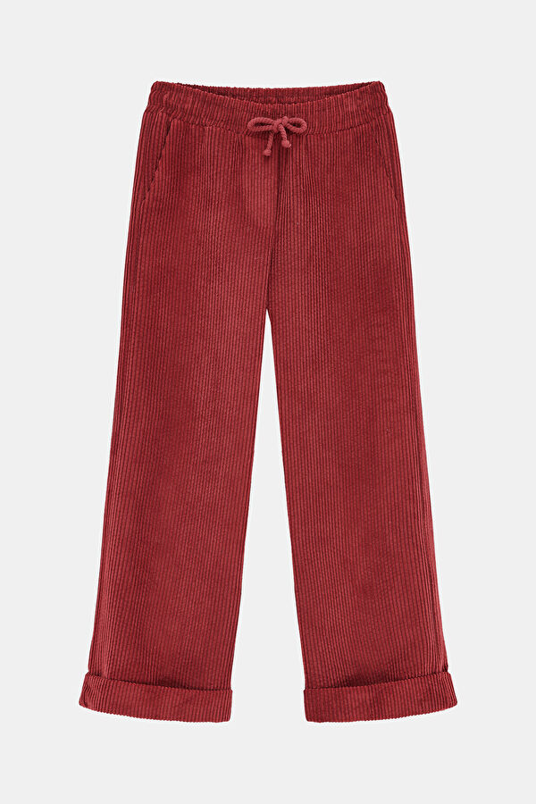 Red Straight Leg Kids Pants