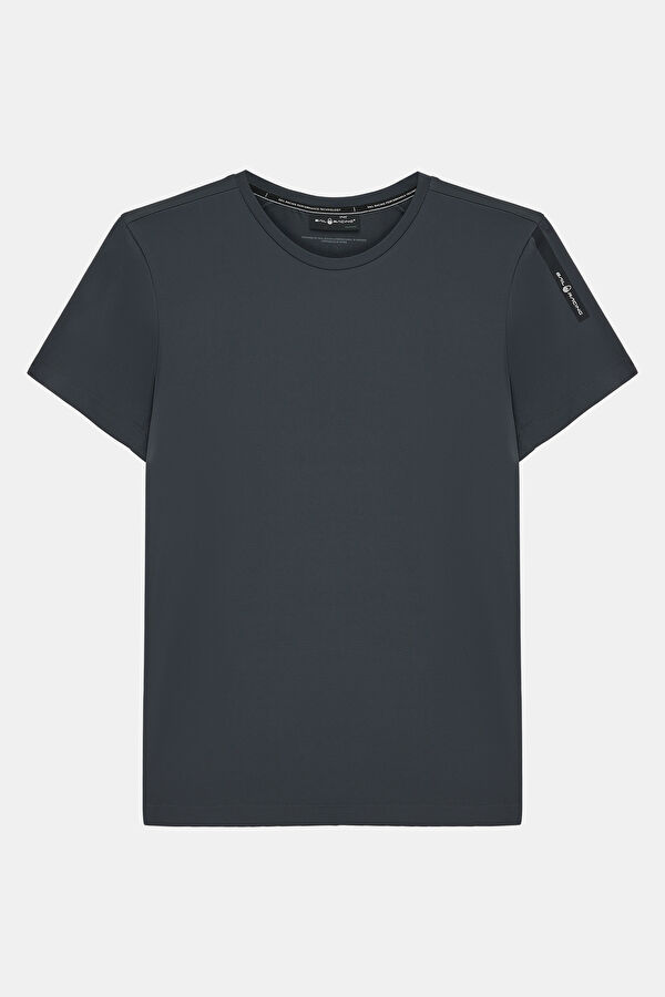 Antrasit Bisiklet Yaka Erkek T-Shirt