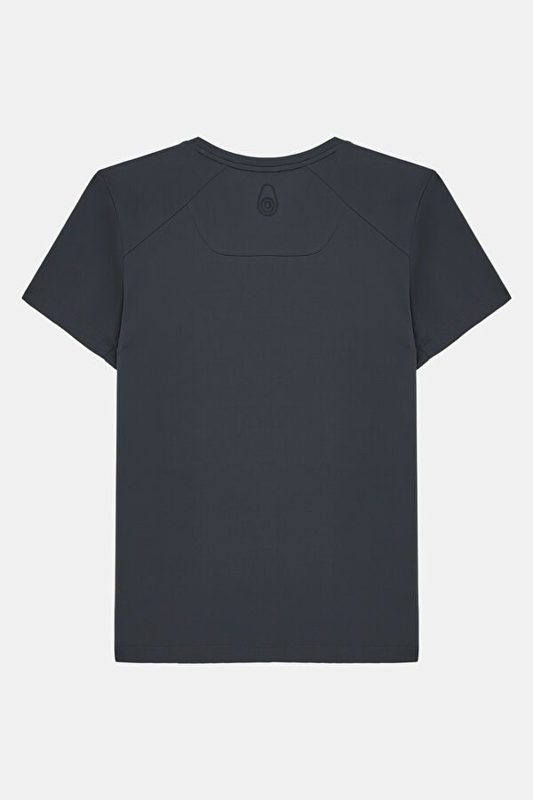 Antrasit Bisiklet Yaka Erkek T-Shirt 2