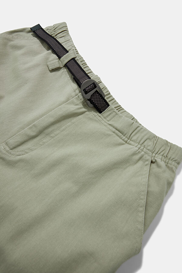 Beige Straight Leg Men's Trousers 3
