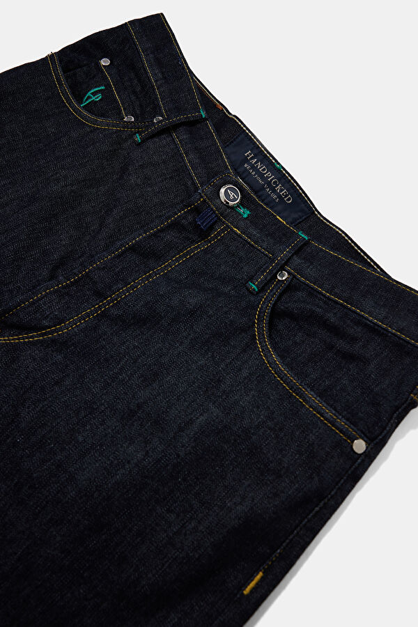İndigo Boru Paça Jean Erkek Pantolon 3