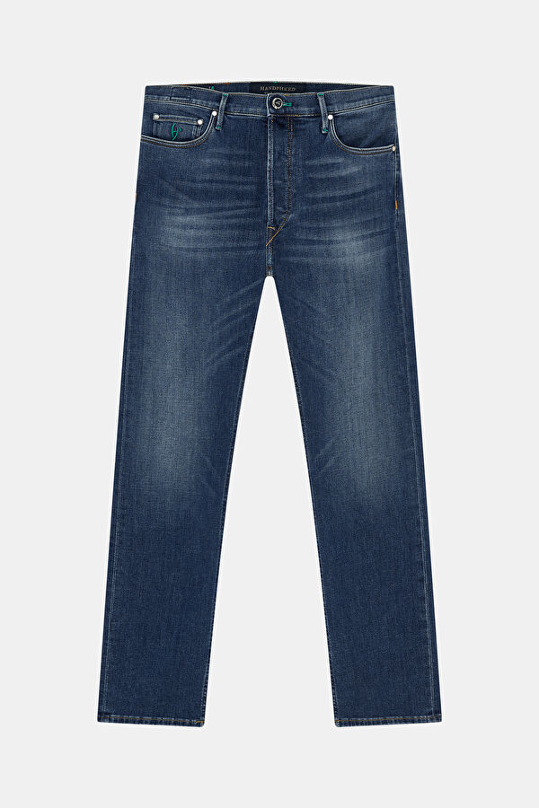 Mavi Boru Paça Jean Erkek Pantolon