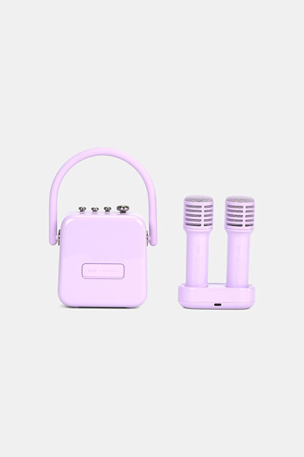 SongBird-SE Lila Çift Mikrofonlu 18W Bluetooth Hoparlör 4