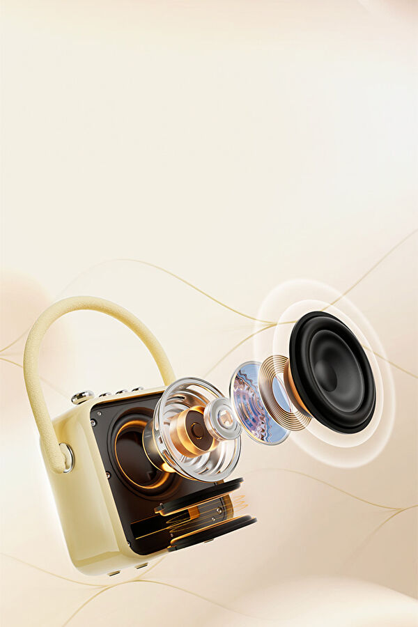 SongBird-SE Sarı Çift Mikrofonlu 18W Bluetooth Hoparlör 9