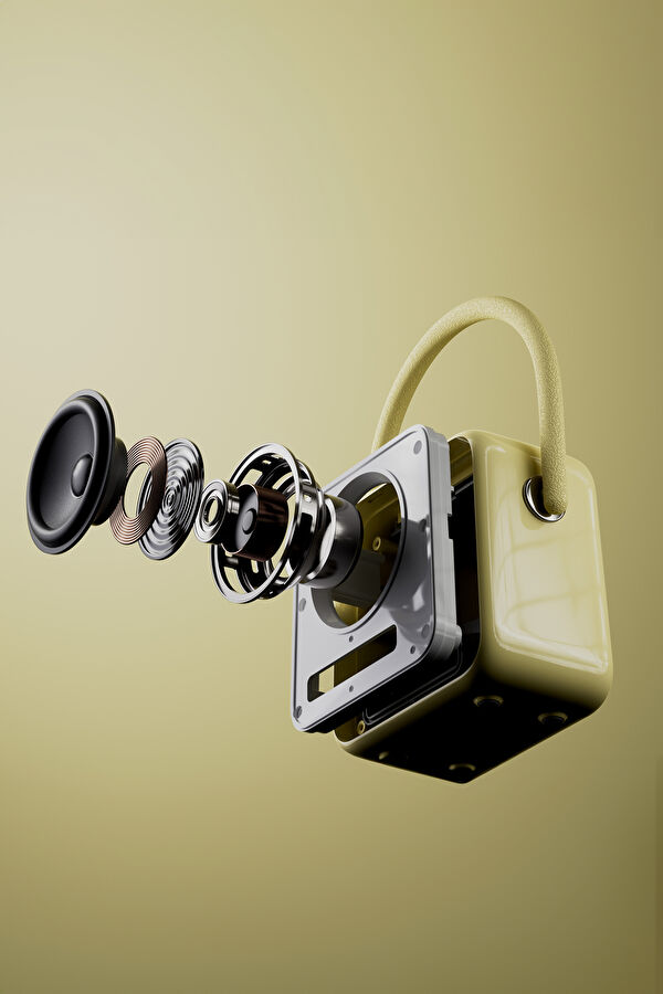 SongBird-SE Sarı Çift Mikrofonlu 18W Bluetooth Hoparlör 15