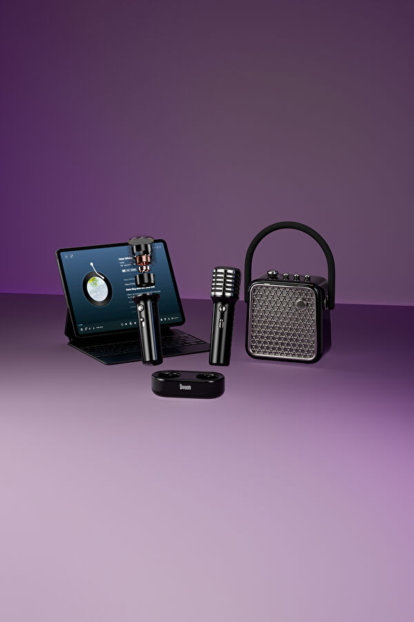 SongBird-SE Siyah Çift Mikrofonlu 18W Bluetooth Hoparlör 10