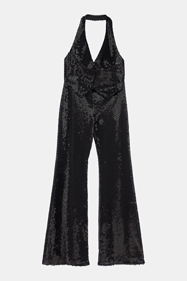 Black Blouse and Pants Women's Set