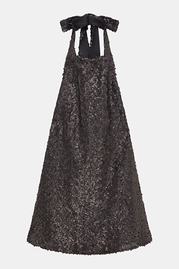 Black Sequin Short Women's Dress