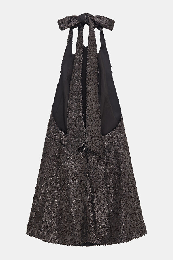 Black Sequin Short Women's Dress 2