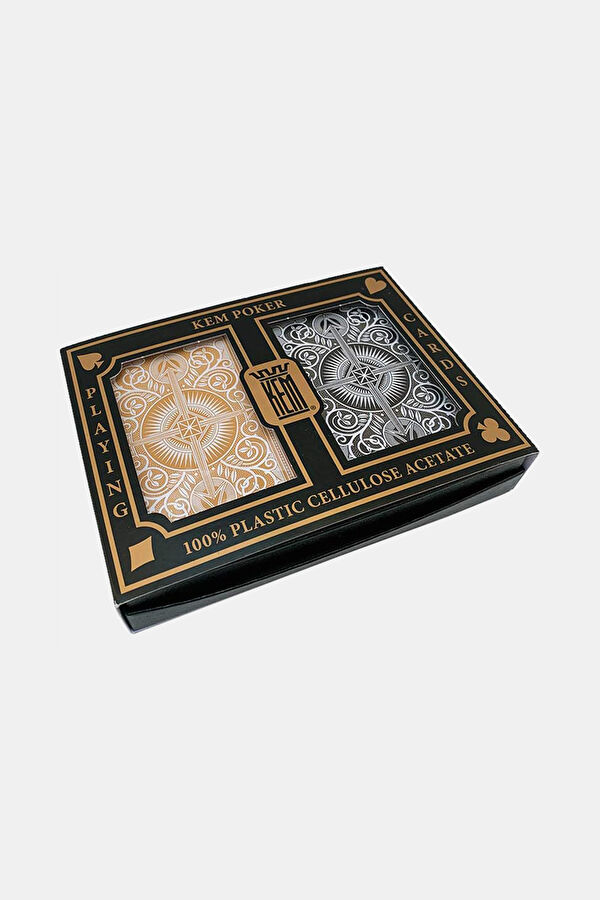 Kıklop Kem Arrow Black & Gold Wide Jumbo Index Playing Cards
