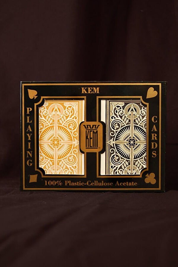Kıklop Kem Arrow Black & Gold Wide Jumbo Index Playing Cards