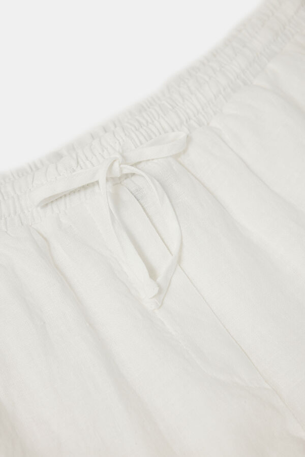 Off-white Linen Women's Trousers 5