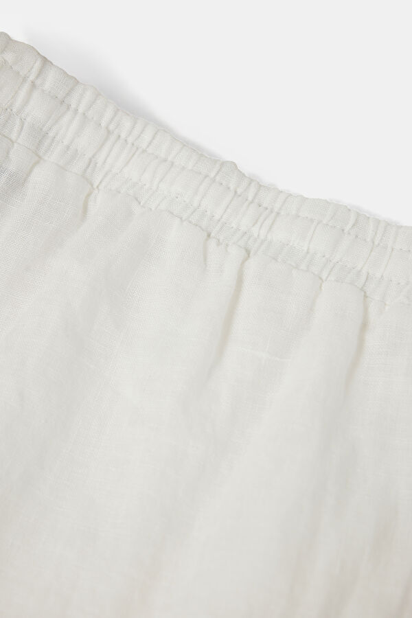 Off-white Linen Women's Trousers 6