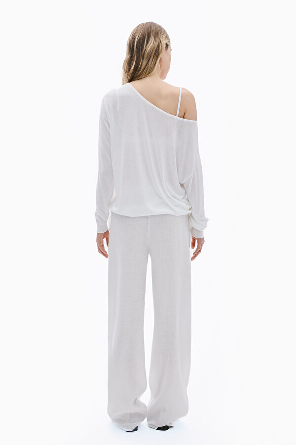 Off-white Linen Women's Trousers 2