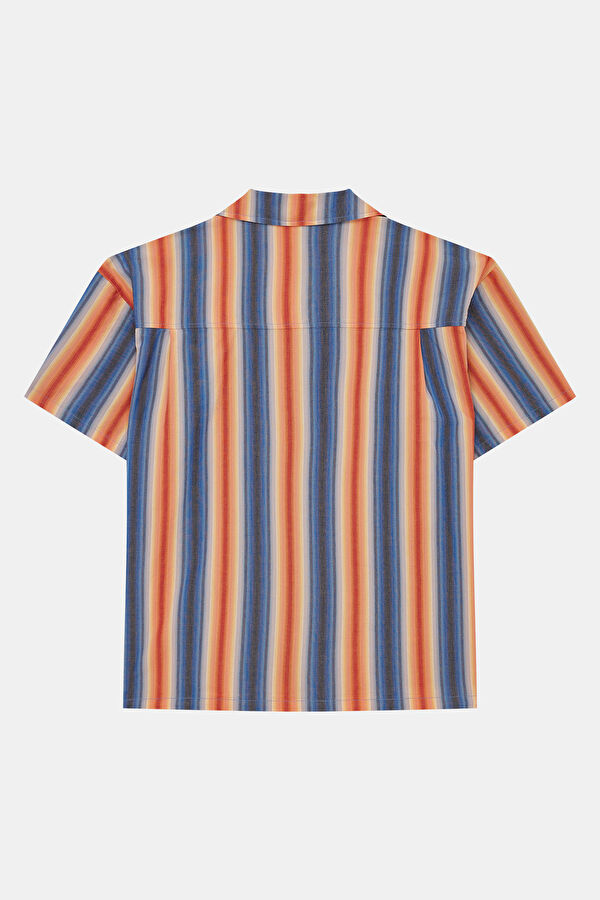 Oversize Multicolored Striped Men's Shirt 4