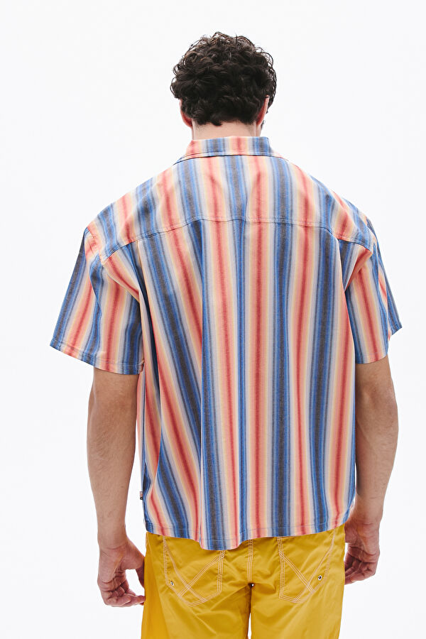 Oversize Multicolored Striped Men's Shirt 2