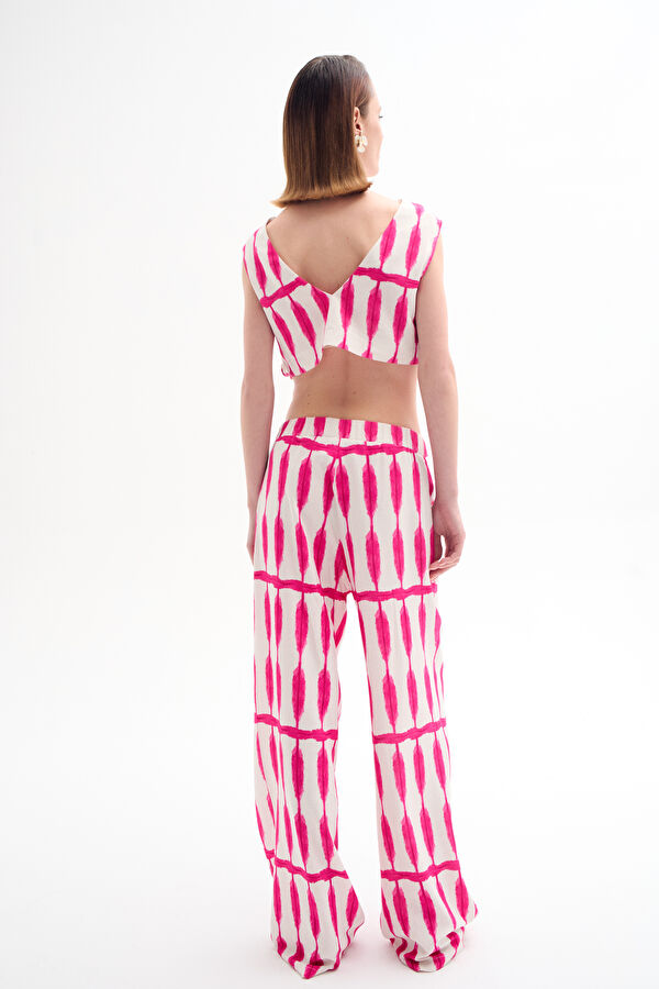Colorful Patterned Strappy Women's Blouse 2