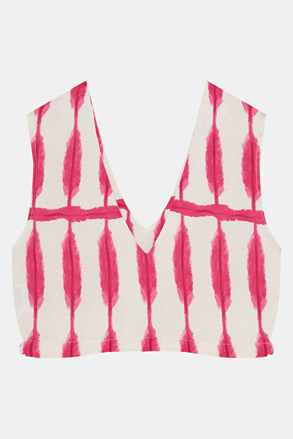 Colorful Patterned Strappy Women's Blouse 4