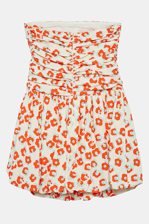 Colorful Patterned Short Women's Dress 5