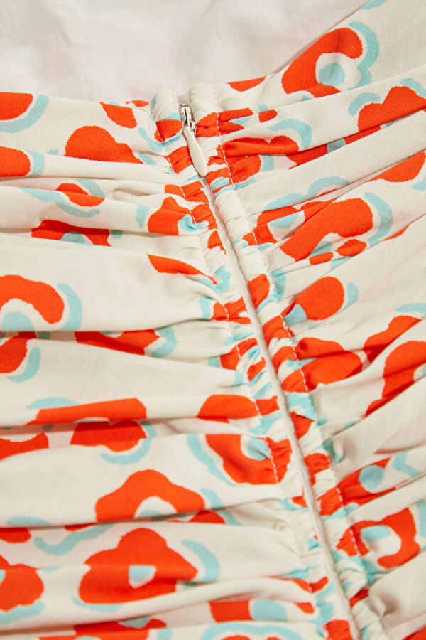 Colorful Patterned Short Women's Dress 8