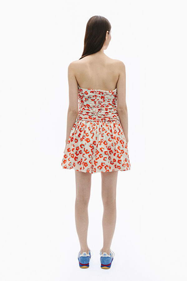 Colorful Patterned Short Women's Dress 2