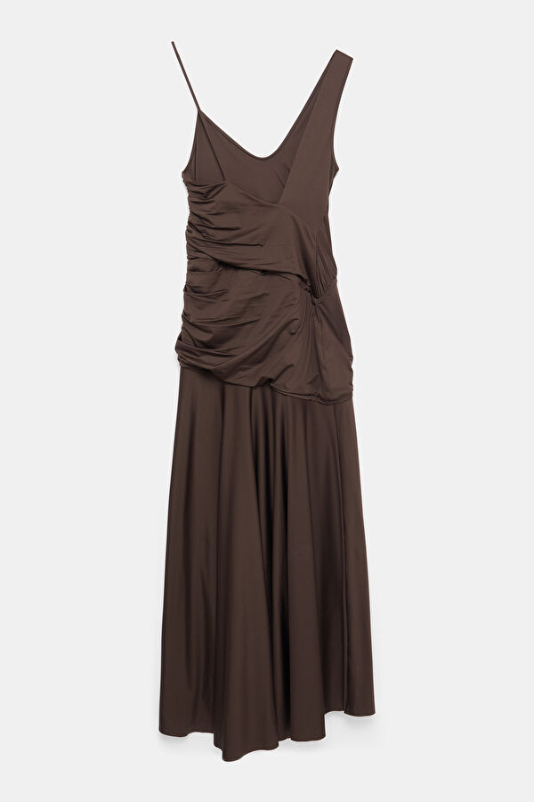 Coffee Maxi Women's Dress 4