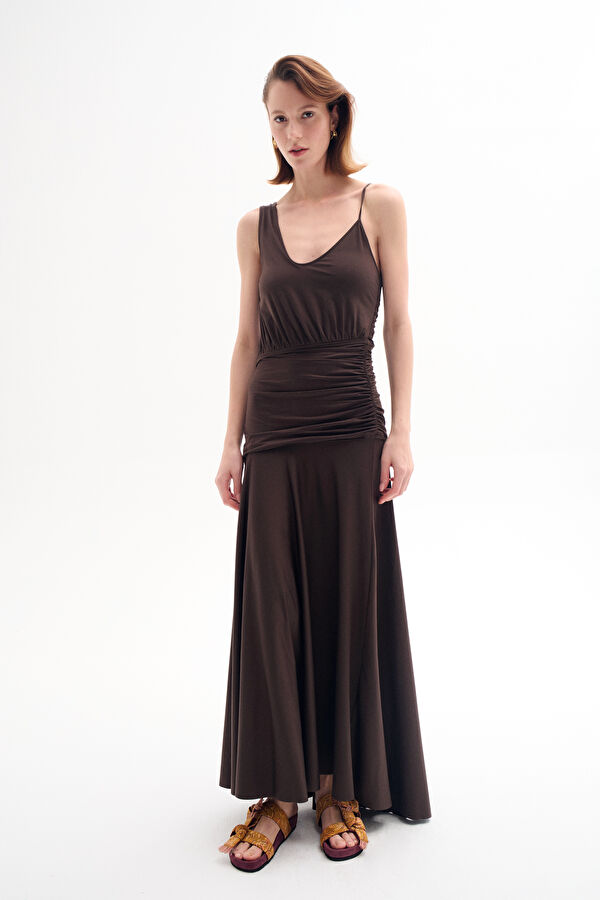Coffee Maxi Women's Dress