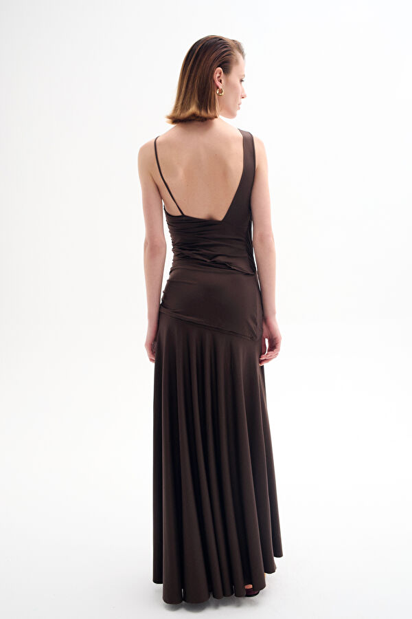 Coffee Maxi Women's Dress 2