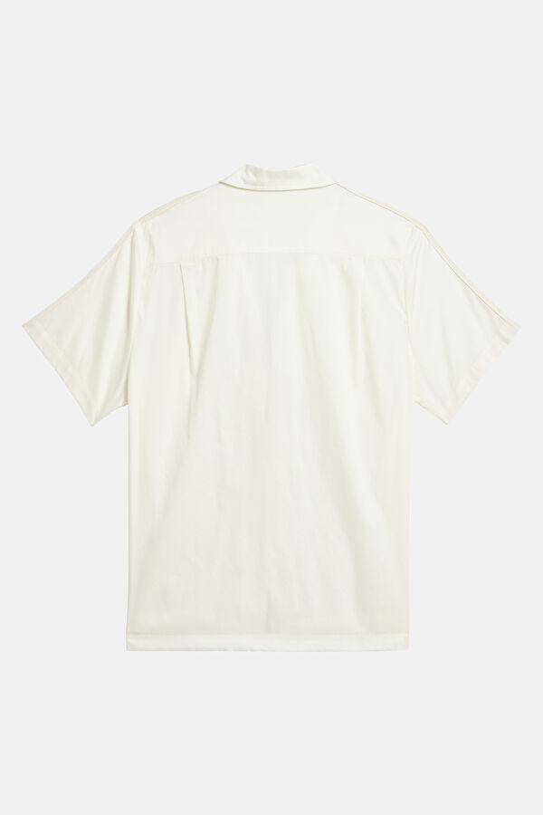 X Clot Relax Kalıp Krem Şal Yaka Nakışlı Erkek T-Shirt 2