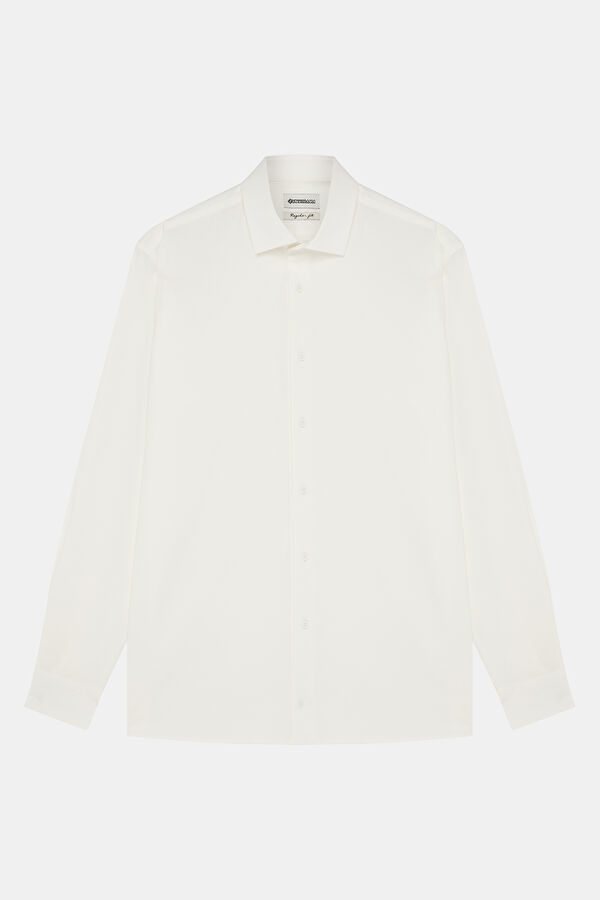 White Regular Men's Shirt
