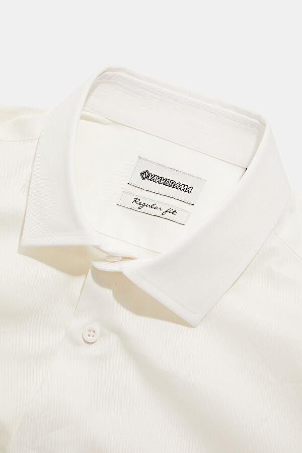 White Regular Men's Shirt 3