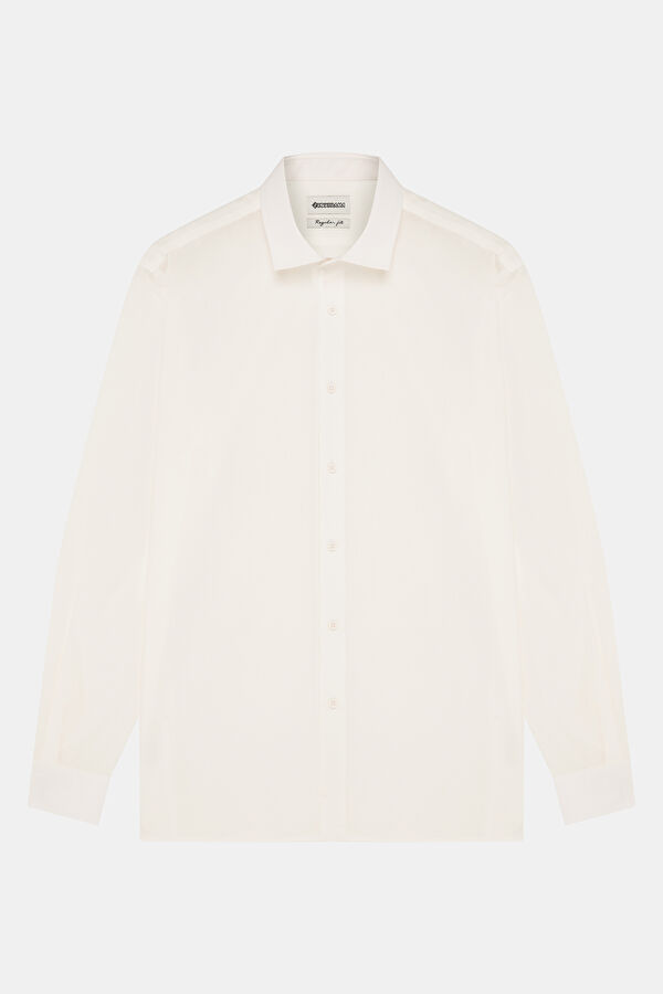 White Regular Men's Shirt