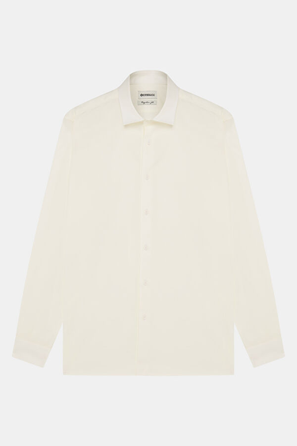 White Regular Men's Shirt