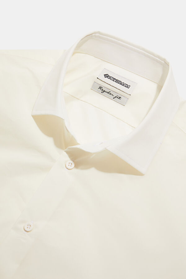 White Regular Men's Shirt 3