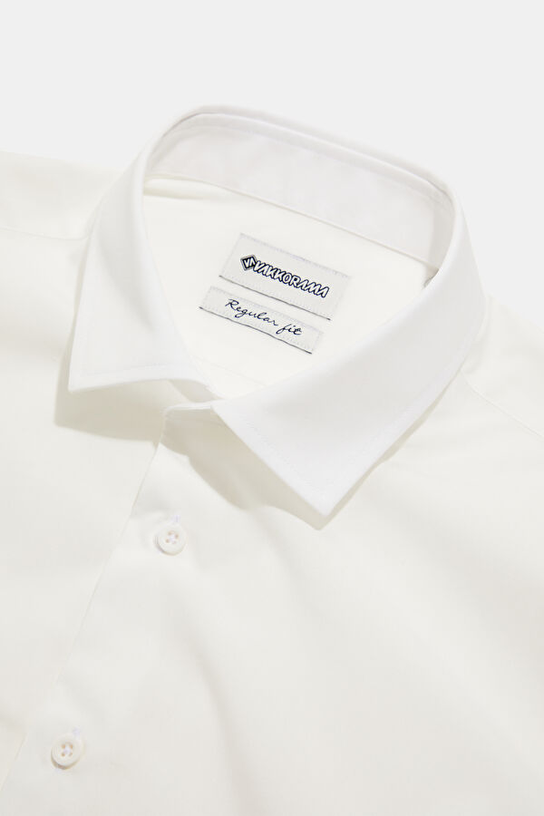 White Regular Men's Shirt 3