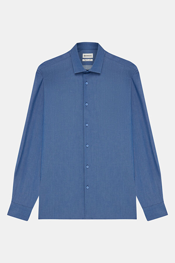 Blue Regular Men's Shirt