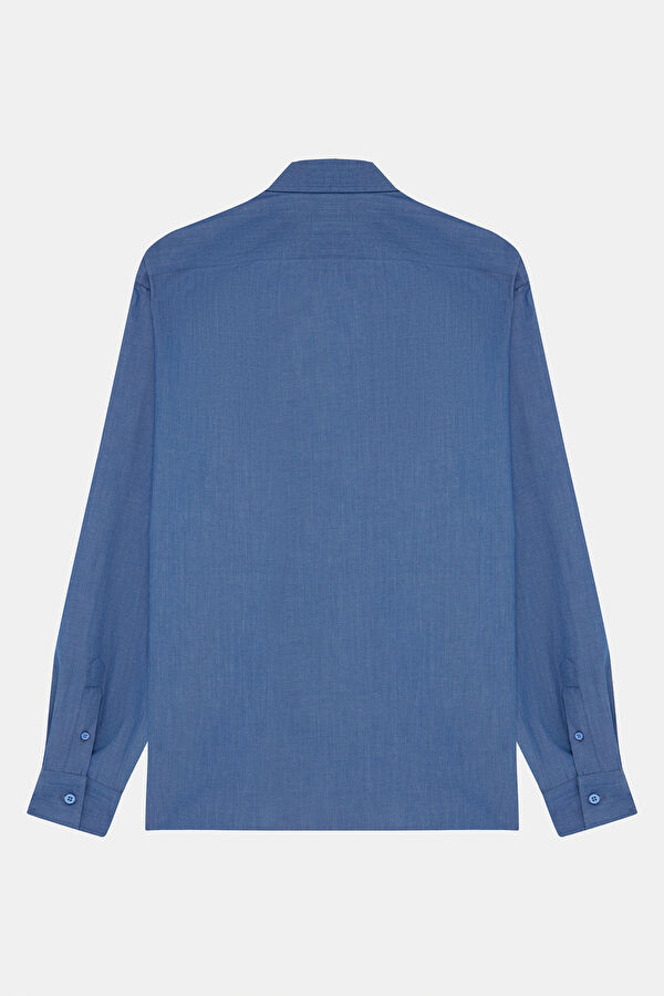 Blue Regular Men's Shirt 2
