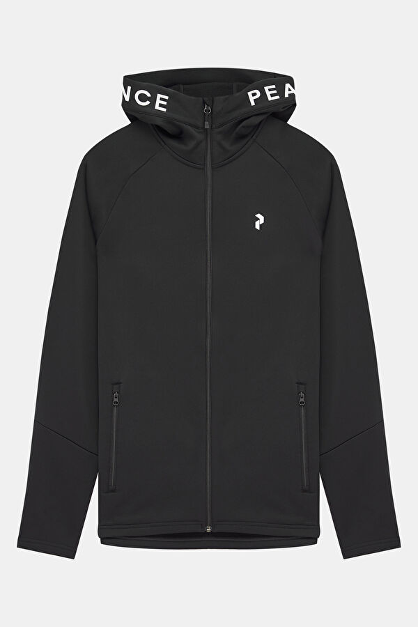 Siyah Relax Kalıp Kapuşonlu Erkek Sweatshirt
