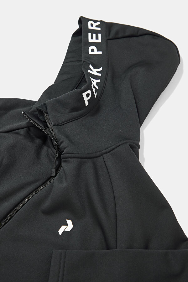 Siyah Relax Kalıp Kapuşonlu Erkek Sweatshirt 3