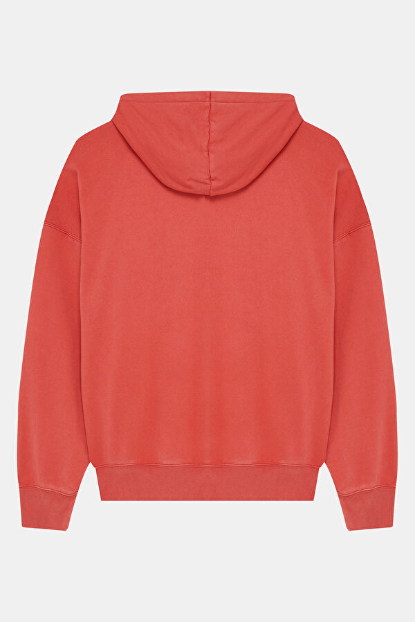 Pink Relax Fit Hooded Men's Sweatshirt 2
