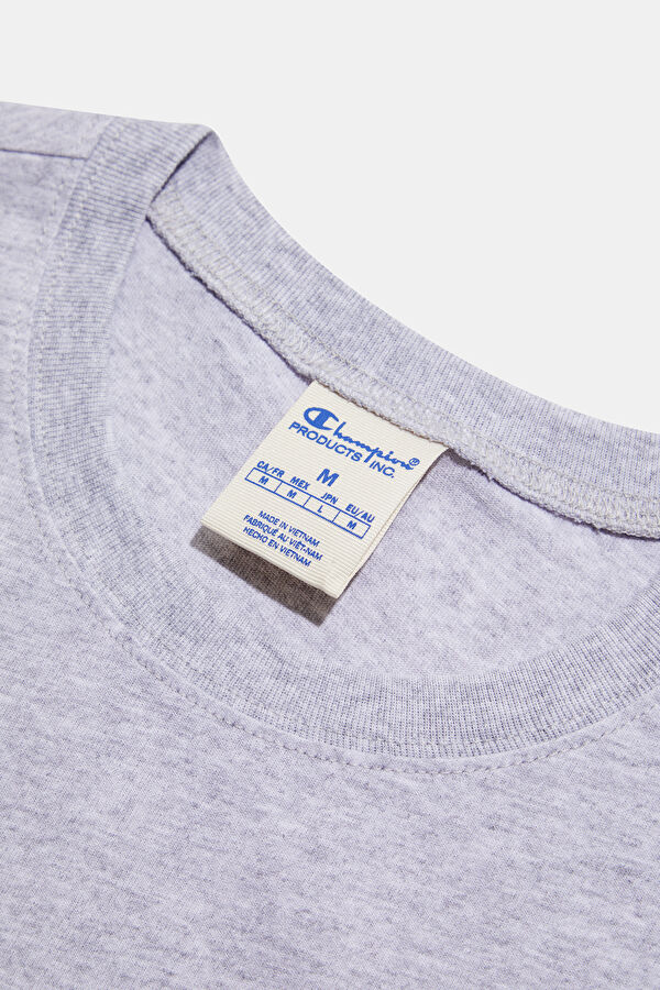 Oversize Gri Bisiklet Yaka Erkek T-Shirt 3
